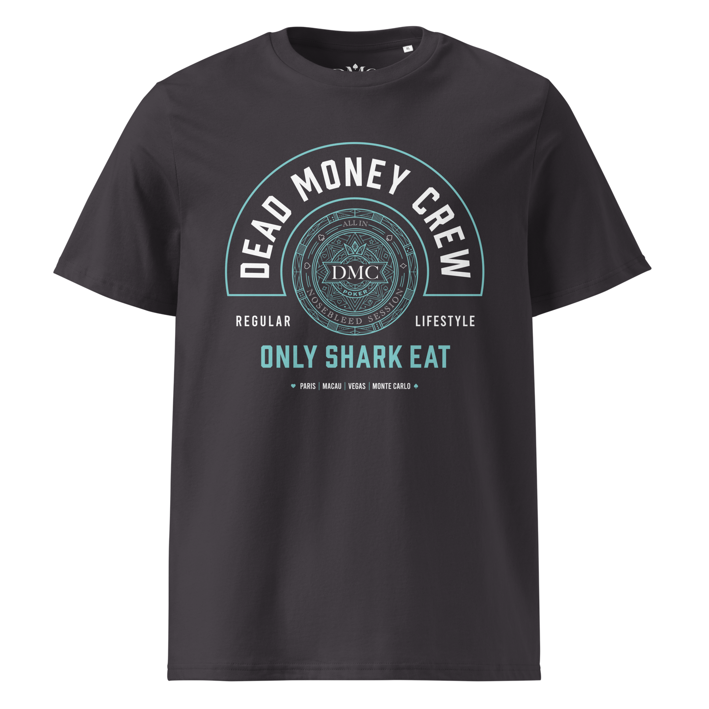 Tee Casino Royal Front Cyan